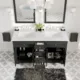 Eviva Monroe 60" Gray Transitional Double Sink Bathroom Vanity with White Carrara Top-EVVN123-60GR - Image 4