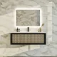 EVIVA Nets 44" Natural Oak and Black Wall Mount Modern Bathroom Vanity-EVVN116-44NOK/BL