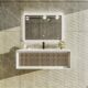 EVIVA Nets 44" Natural Oak and White Wall Mount Modern Bathroom Vanity-EVVN116-44NOK/WH - Image 2