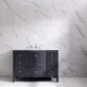 Eviva Stanton 48" Dark Gray Transitional Bathroom Vanity with White Carrara Top-EVVN04-48DG