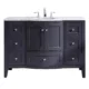Eviva Stanton 48" Dark Gray Transitional Bathroom Vanity with White Carrara Top-EVVN04-48DG - Image 2