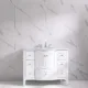 Eviva Stanton 48" White Transitional Bathroom Vanity with White Carrara Top-EVVN04-48WH - Image 5