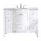 Eviva Stanton 48" White Transitional Bathroom Vanity with White Carrara Top-EVVN04-48WH - Image 4