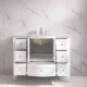Eviva Stanton 48" White Transitional Bathroom Vanity with White Carrara Top-EVVN04-48WH