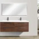 Eviva Surf 57" Rosewood Modern Bathroom Vanity Set with Integrated White Acrylic Double Sink-EVVN144-57RSWD - Image 2