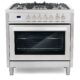 Cosmo Commercial-Style 36'' 3.8 cu. ft. Single Oven Dual Fuel Range with 8 Function Convection Oven in Stainless Steel F965