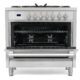 Cosmo Commercial-Style 36'' 3.8 cu. ft. Single Oven Dual Fuel Range with 8 Function Convection Oven in Stainless Steel F965 - Image 3