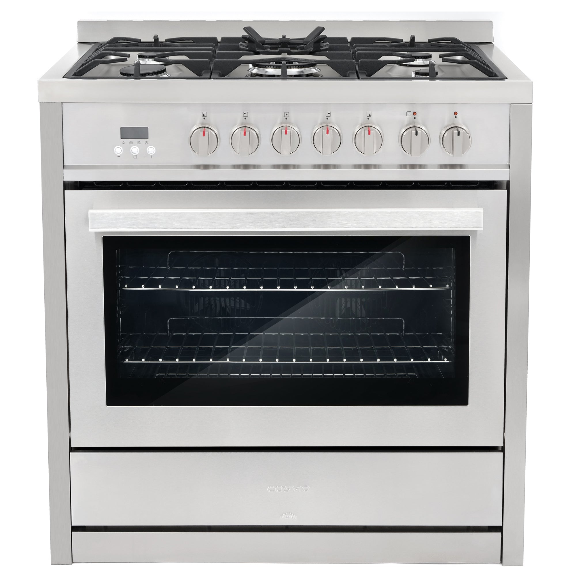 images Cosmo Commercial-Style 36'' 3.8 cu. ft. Single Oven Dual Fuel Range with 8 Function Convection Oven in Stainless Steel COS-F965NF - Image 1