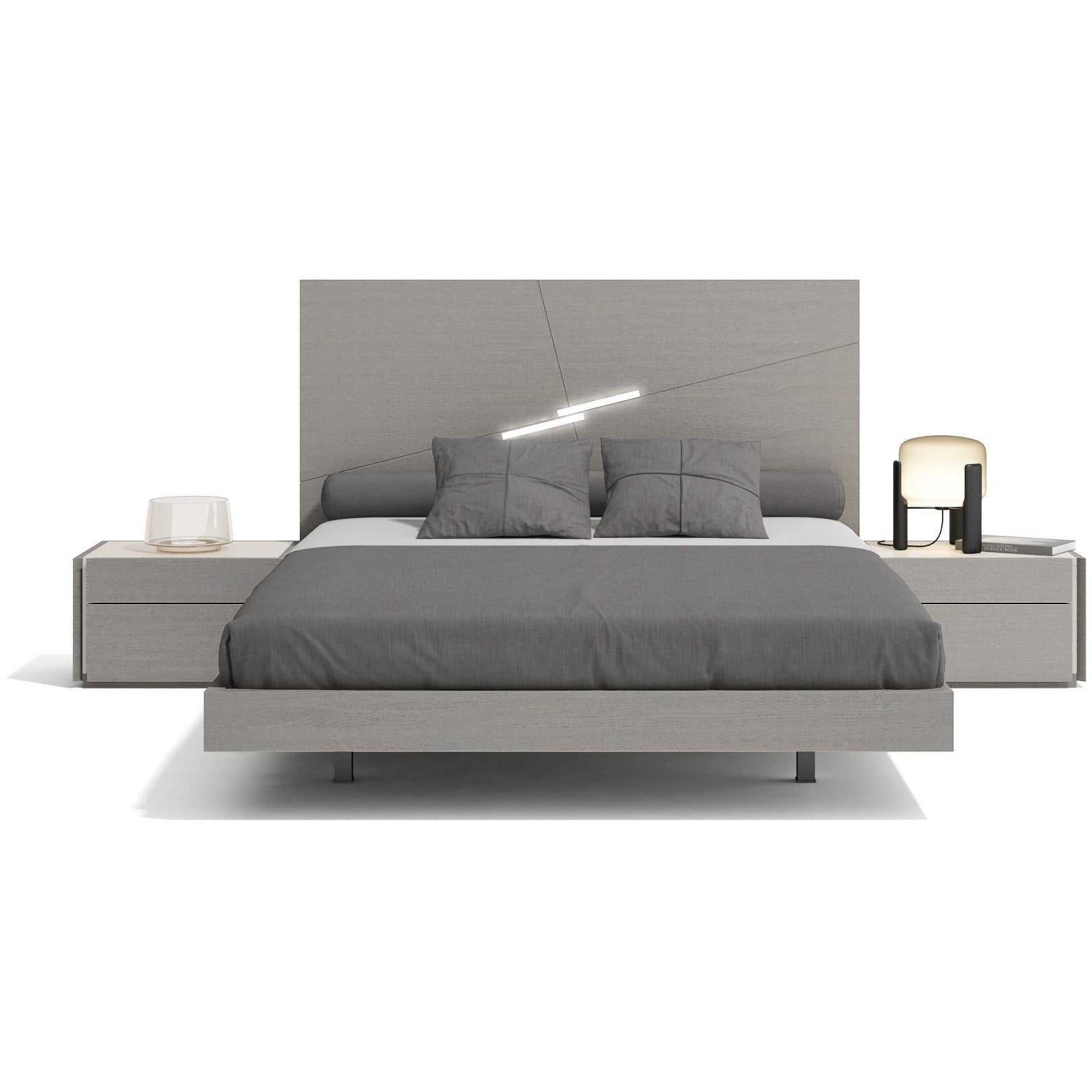 images J&M Furniture Faro King Size Bed in Grey 17868-K - Image 1