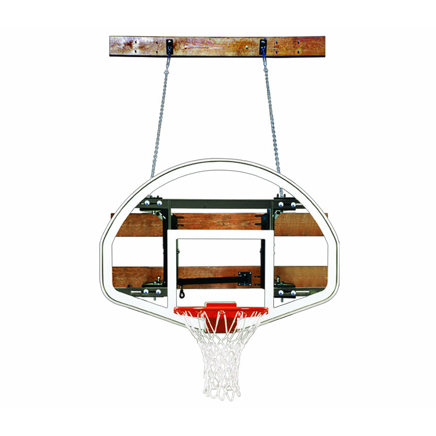 images First Team FoldaMount46 Advantage Side Folding Wall Mounted Basketball System - Image 1