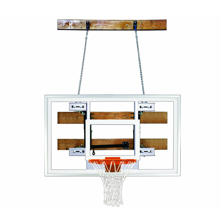 images First Team Foldamount46 Pro Side Folding Wall Mounted Basketball System - Image 1