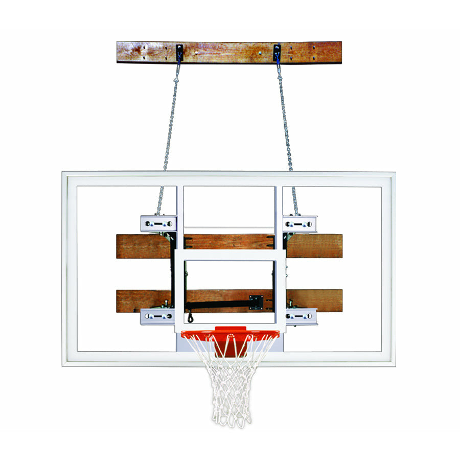 images First Team FoldaMount46 Supreme Side Folding Wall Mounted Basketball System - Image 1