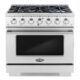 Cosmo Commercial-Style 36'' 4.5 cu. ft. Gas Range with 6 Italian Burners and Heavy Duty Cast Iron Grates in Stainless Steel COS-GRP366 - Image 9