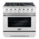 Cosmo Commercial-Style 36'' 4.5 cu. ft. Gas Range with 6 Italian Burners and Heavy Duty Cast Iron Grates in Stainless Steel COS-GRP366 - Image 6