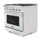 Cosmo Commercial-Style 36'' 4.5 cu. ft. Gas Range with 6 Italian Burners and Heavy Duty Cast Iron Grates in Stainless Steel COS-GRP366 - Image 8