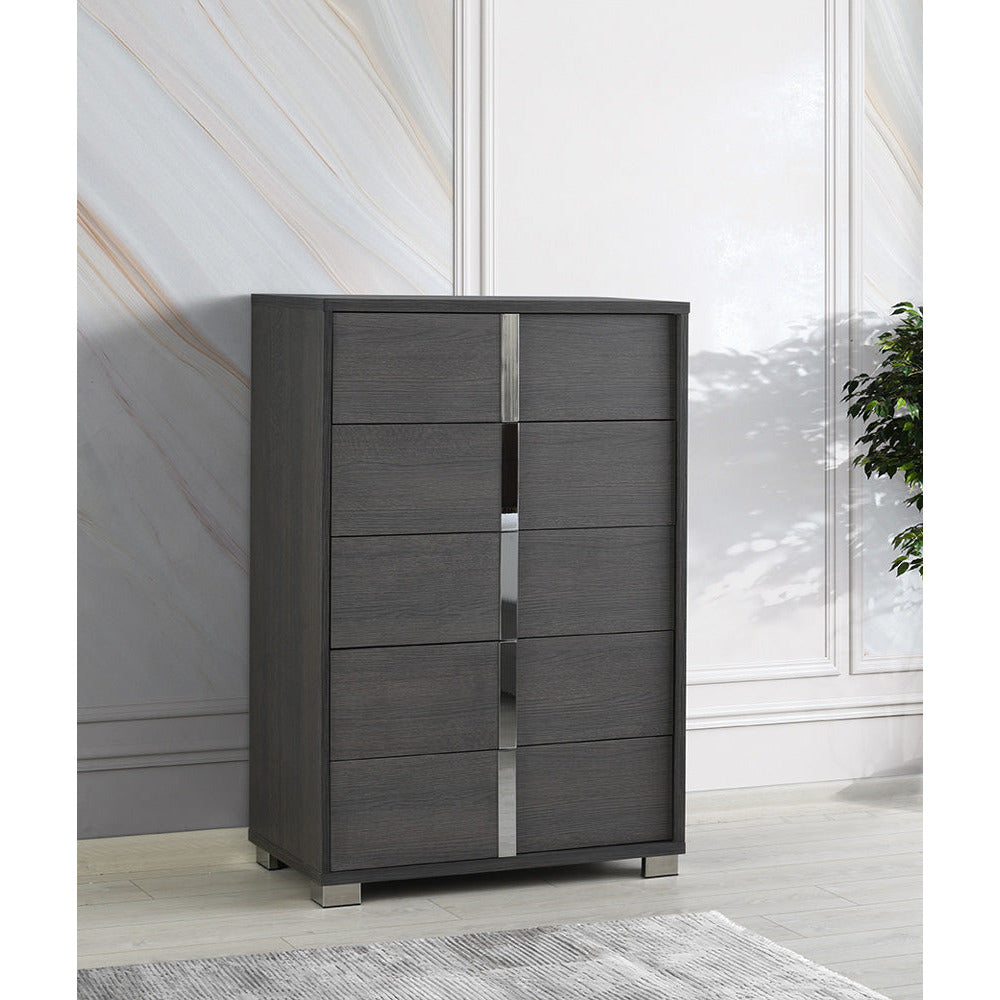 images J&M Furniture Giulia Chest in Matte Gray SR11-203 - Image 1