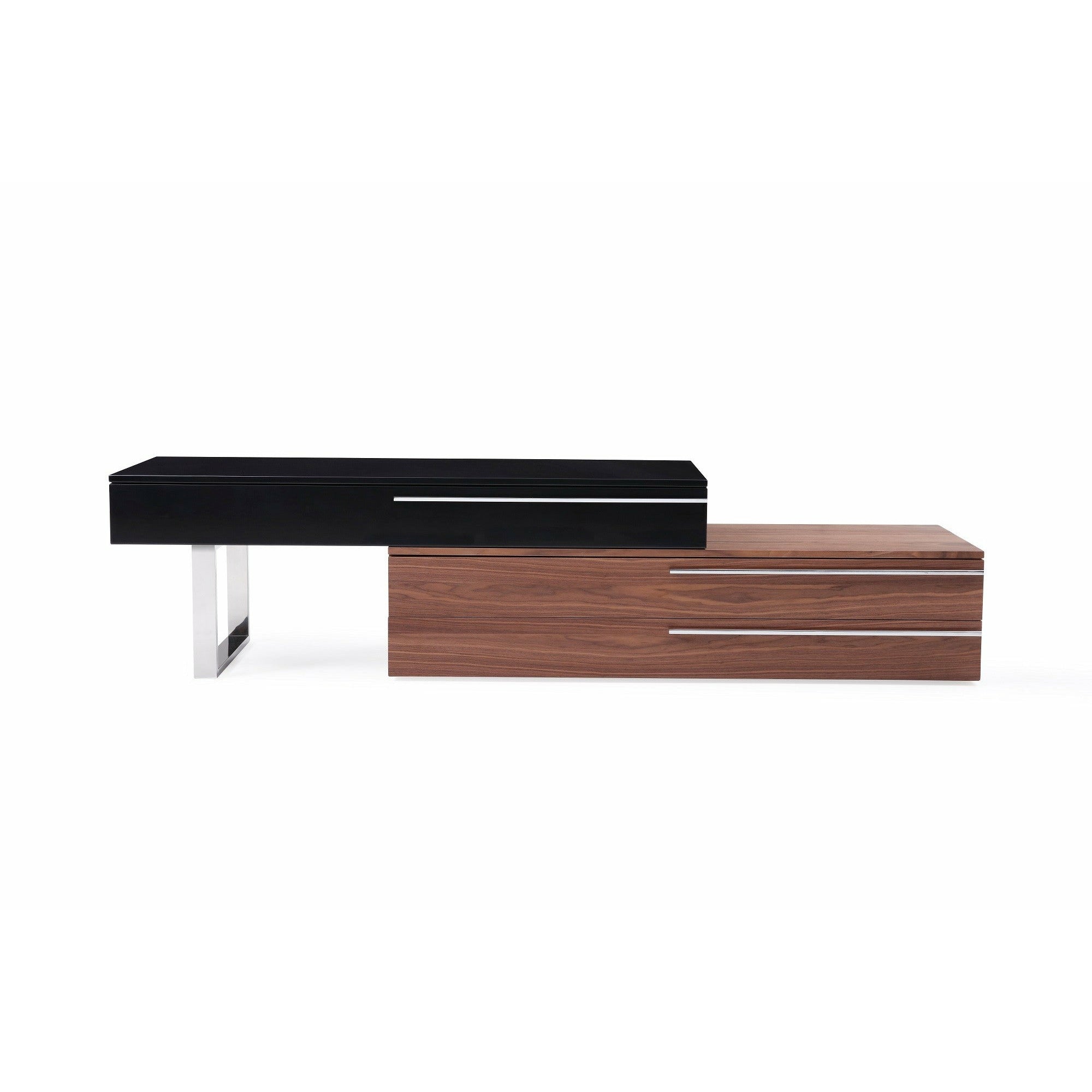 images J&M Furniture CE Hudson TV Base in Walnut & Black 17475-WB - Image 1