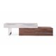 J&M Furniture CE Hudson TV Base in Walnut & Taupe 17475-WT - Image 2
