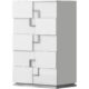 J&M Furniture Infinity Premium Chest in Bianco Lucido 17441-C