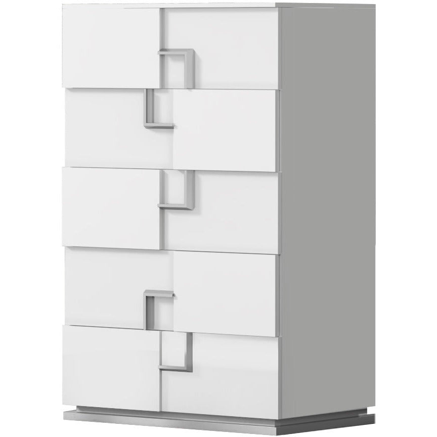 images J&M Furniture Infinity Premium Chest in Bianco Lucido 17441-C - Image 1