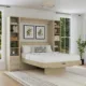 Queen Size Murphy Bed with Table and Side Cabinets | Inovabed - Image 4