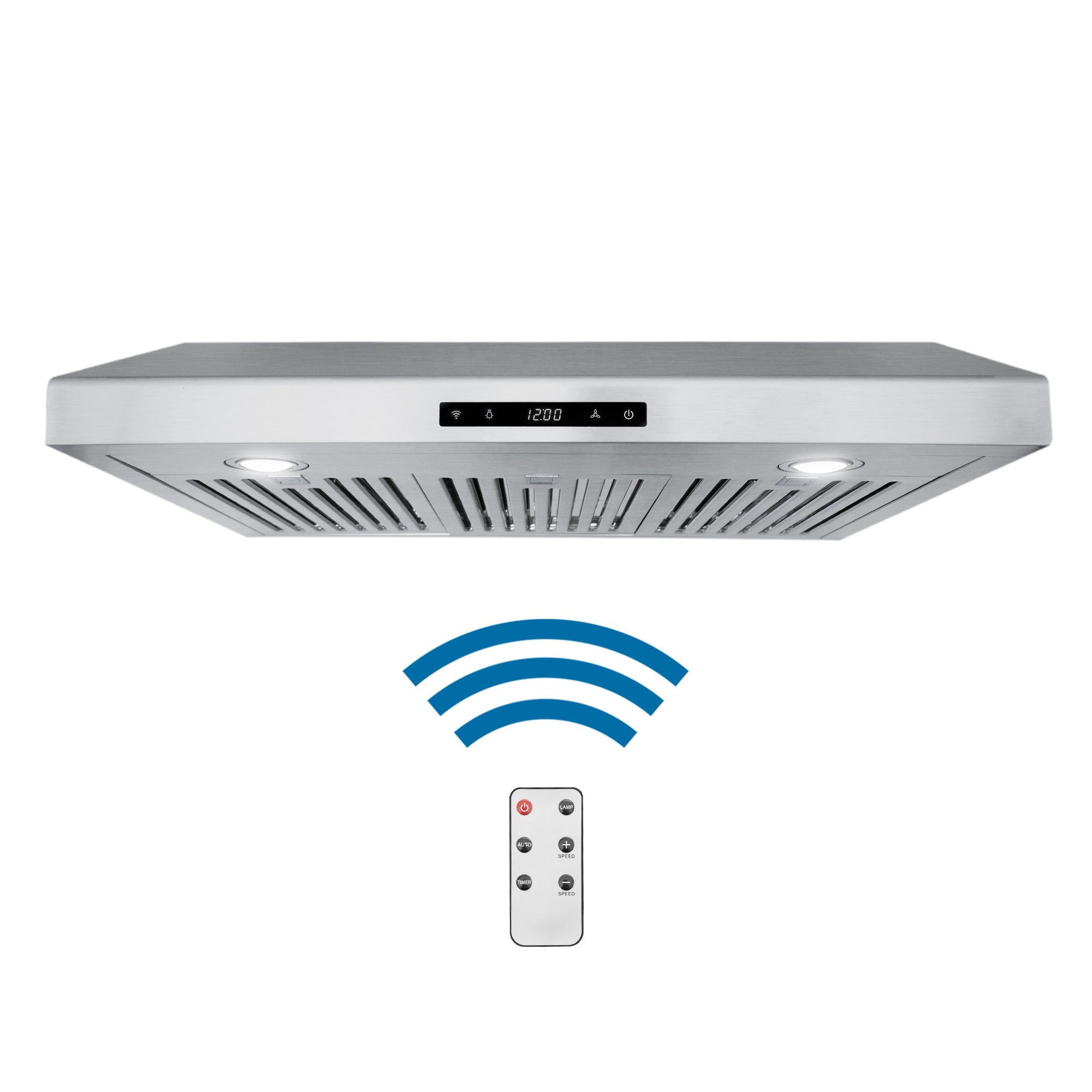 images Cosmo 30" Under Cabinet Range Hood with Digital Touch Controls, 3-Speed Fan, LED Lights and Permanent Filters in Stainless Stee COS-KS6U30 - Image 1
