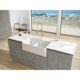 LaToscana 36'' Double-Bowl Reversible Fireclay Sink in White LDL3619W