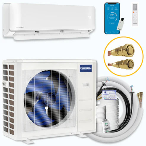 images MRCOOL® DIY 5th Generation 36k BTU Mini-split Air Handler & Condenser 230v with 25ft DIY Quick Connect® Line Set and DIYPRO® Cable DIY-36-HP-WM-230D25-O - Image 1