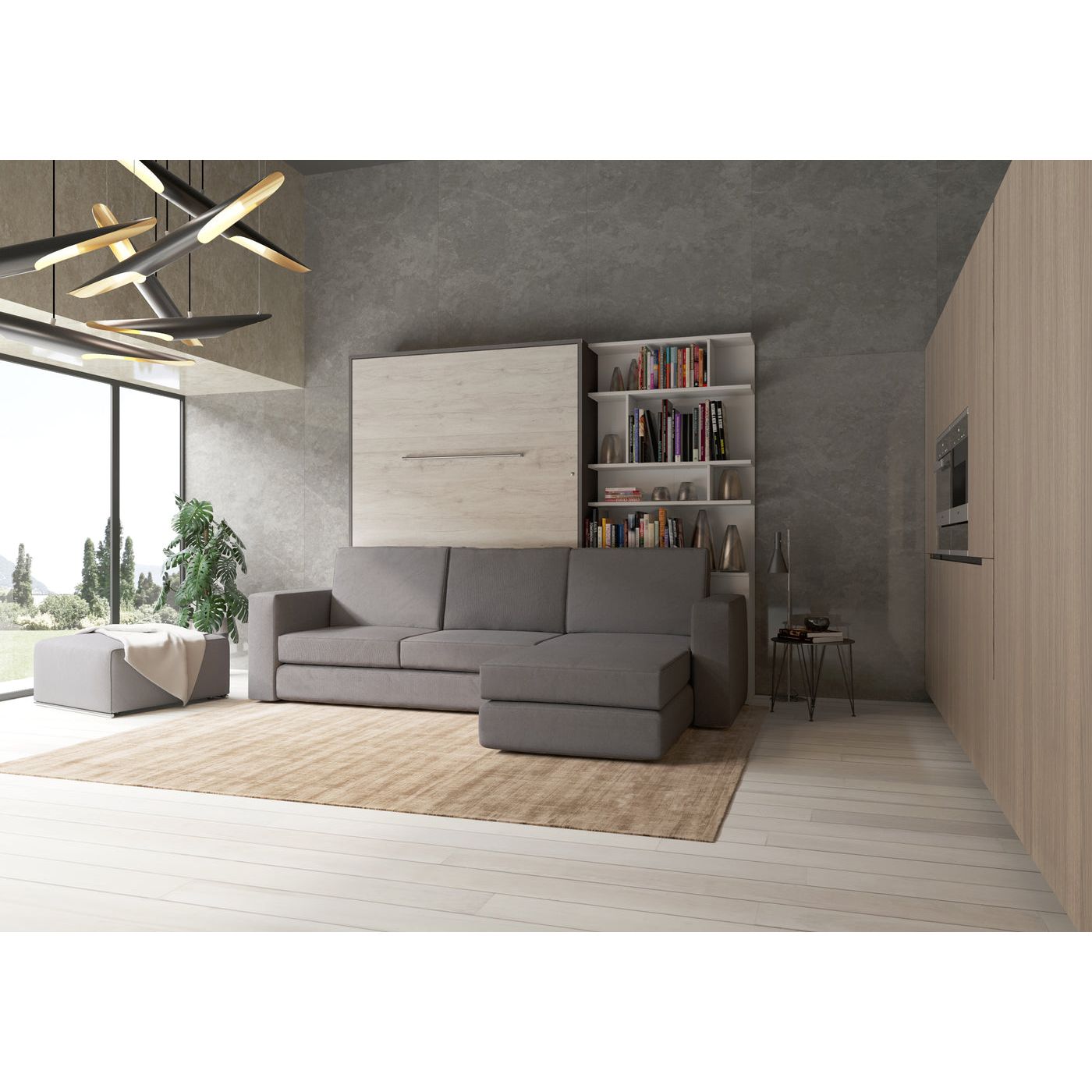 images Maxima House Invento Murphy Bed with Couch | European Full XL - Image 1