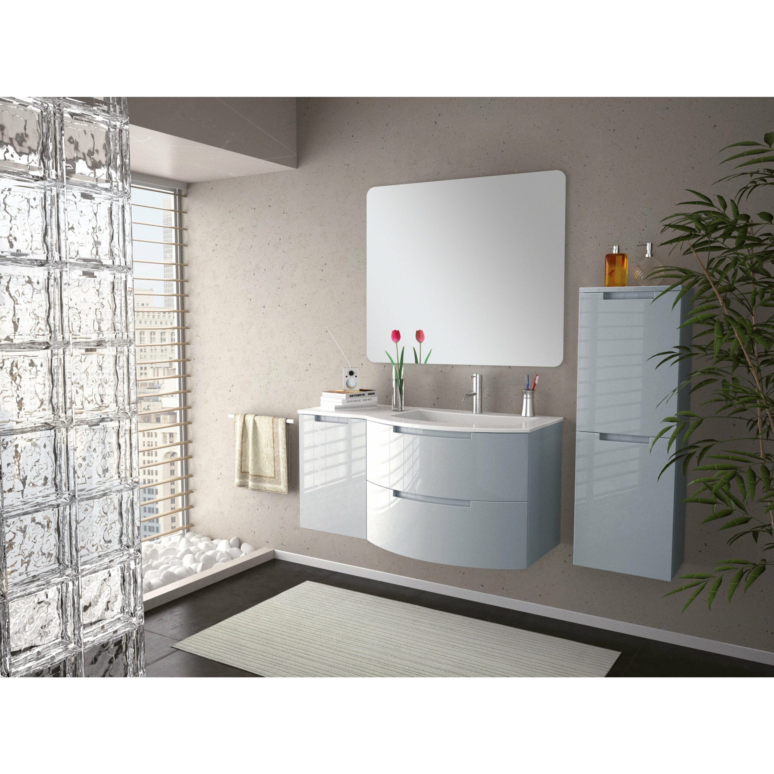 images LaToscana Oasi 43" Vanity With Left Side Cabinet OA43OPT3G - Image 1