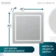 Aquadom SOHO 30'' × 30'' LED Lighted Bathroom Mirror - Image 11
