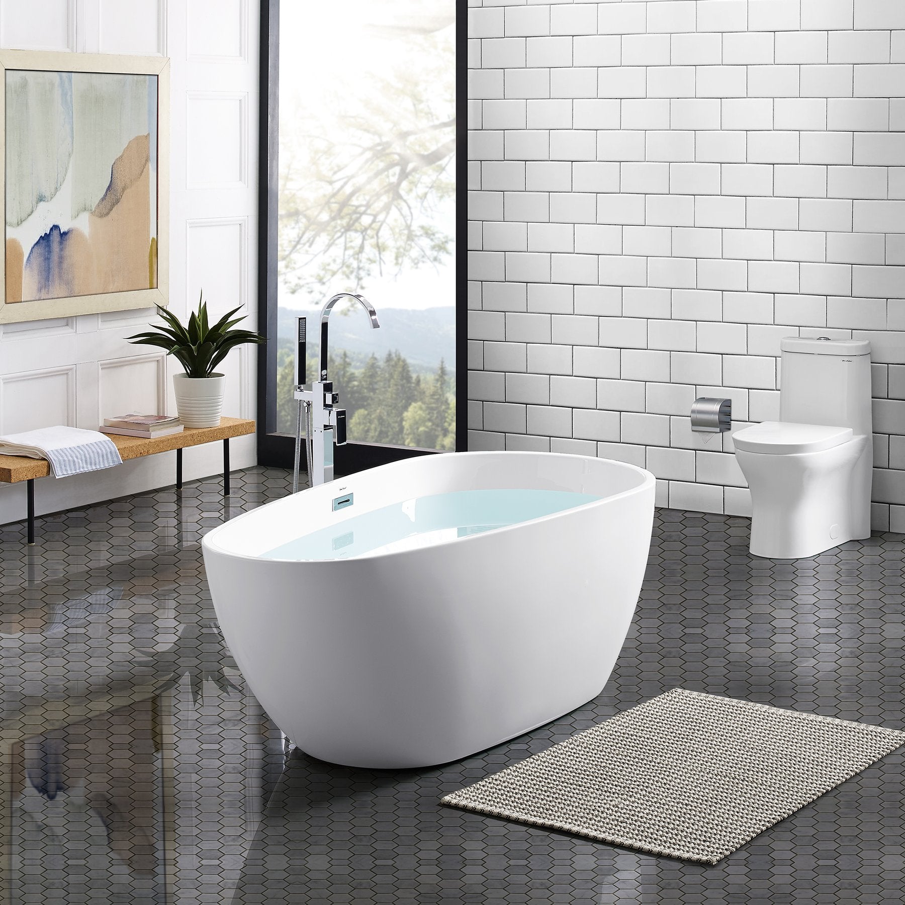 images Swiss Madison Monaco 67" Freestanding Bathtub - SM-FB575 - Image 1