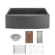 Swiss Madison Tourner 33" x 22" Stainless Steel, Single Basin, Farmhouse Sink Kitchen Workstation with Apron in Rose Gold - SM-KS28RG - Image 19