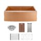 Swiss Madison Tourner 33" x 22" Stainless Steel, Single Basin, Farmhouse Sink Kitchen Workstation with Apron in Rose Gold - SM-KS28RG - Image 13