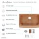 Swiss Madison Tourner 33" x 22" Stainless Steel, Single Basin, Farmhouse Sink Kitchen Workstation with Apron in Rose Gold - SM-KS28RG - Image 5