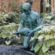 Design Toscano Man with Shell Cast Bronze Piped Garden Statue SU9205