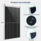 SunGoldPower 560 Watt Bifacial PERC Solar Panel SG-560WBG - Image 2