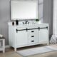 Altair Kinsley 60" Single Bathroom Vanity Set in White and Carrara White Marble Countertop with Mirror  536060S-WH-AW - Image 6