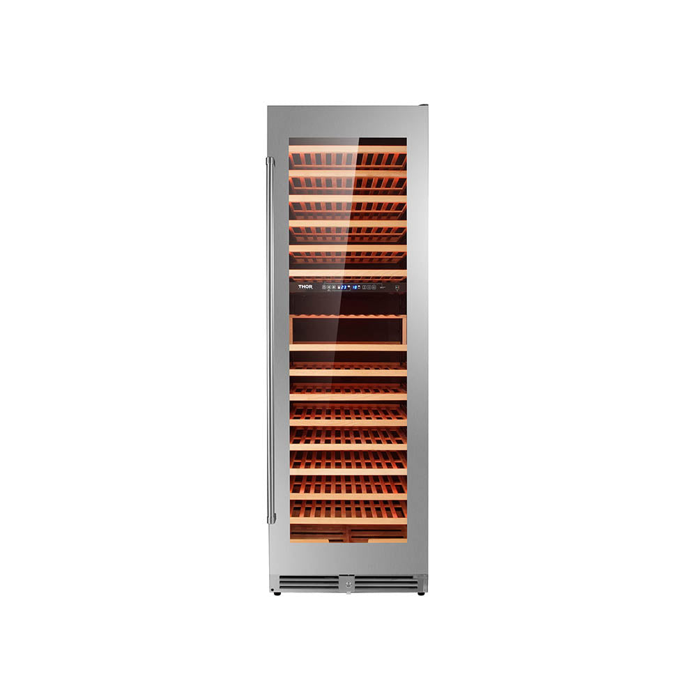 images Thor Kitchen 24 Inch Dual Zone Wine Cooler, 162 Wine Bottle Capacity TWC2403DI - Image 1