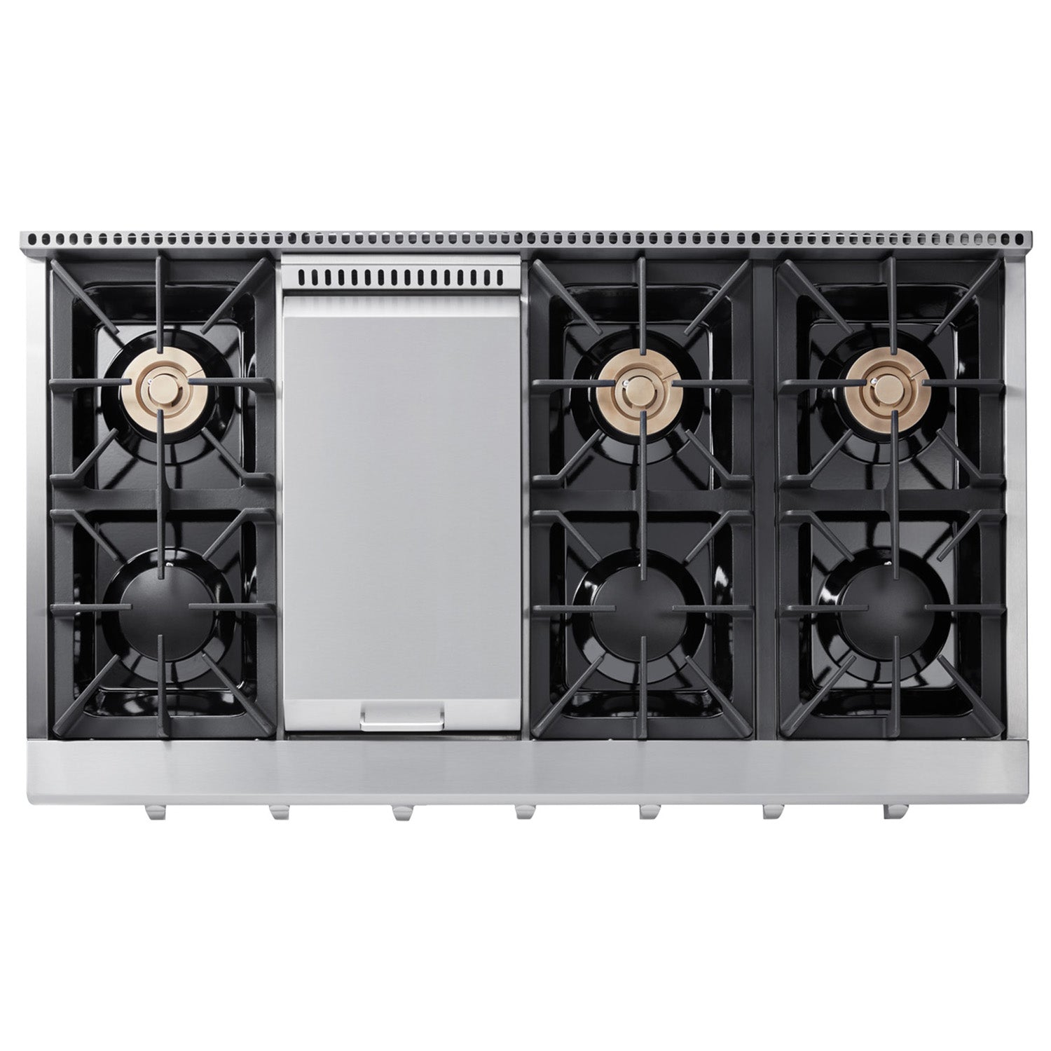 images Thor Kitchen 48" Professional Gas Range top in Stainless Steel HRT4806U - Image 1