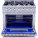 Thor Kitchen 36" Professional Dual Fuel Liquid Propane Gas Range in Stainless Steel HRD3606ULP - Image 5