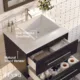 Totti Wave 24" Espresso Modern Bathroom Vanity with Super White Man-Made Stone Top & Sink-EVVN147-24ES - Image 3
