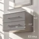 Totti Wave 24" Gray Modern Bathroom Vanity with Super White Man-Made Stone Top & Sink-EVVN147-24GR - Image 2