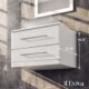 Totti Wave 24" White Modern Bathroom Vanity with Super White Man-Made Stone Top & Sink-EVVN147-24WH - Image 2