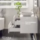 Totti Wave 24" White Modern Bathroom Vanity with Super White Man-Made Stone Top & Sink-EVVN147-24WH - Image 5