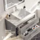 Totti Wave 30" Gray Modern Bathroom Vanity with Super White Man-Made Stone Top & Sink-EVVN147-30GR - Image 4
