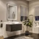 Totti Wave 36" Espresso Modern Bathroom Vanity with Super White Man-Made Stone Top & Sink-EVVN147-36ES - Image 2