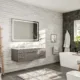 Totti Wave 48" Gray Modern Bathroom Vanity with Super White Man-Made Stone Top & Sink-EVVN147-48GR - Image 3