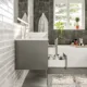 Totti Wave 48" Gray Modern Bathroom Vanity with Super White Man-Made Stone Top & Sink-EVVN147-48GR - Image 6