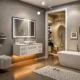 Totti Wave 48" White Modern Bathroom Vanity with Super White Man-Made Stone Top & Sink-EVVN147-48WH - Image 4